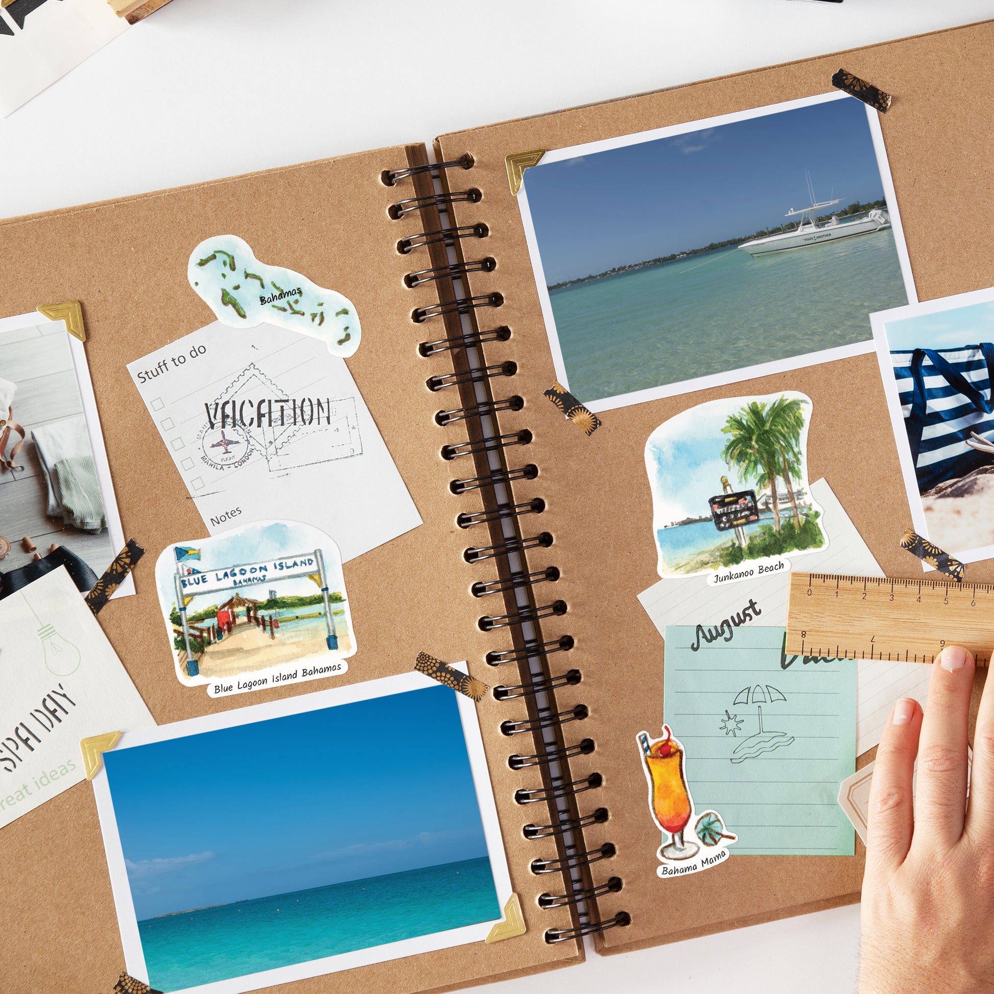 Blissful Bahamas Travel Stickers (28pcs)