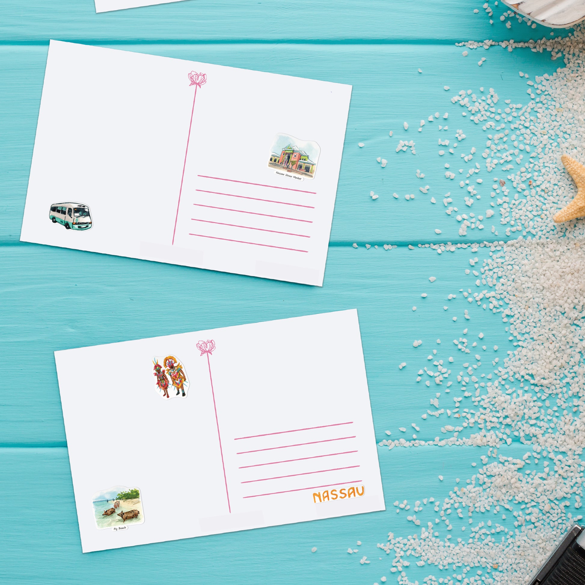 Blissful Bahamas Travel Stickers (28pcs)