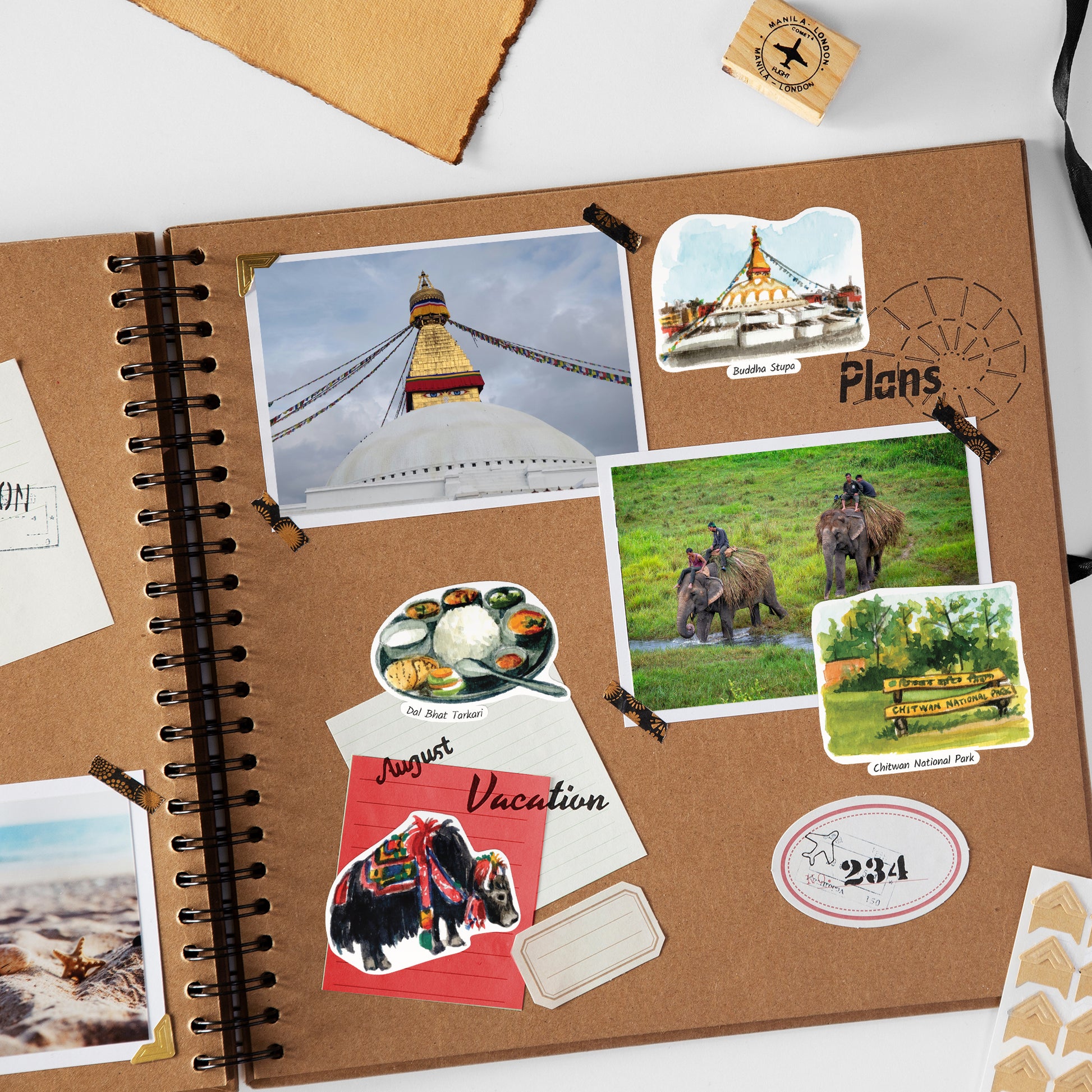 Spiritual Nepal Travel Stickers (28pcs)