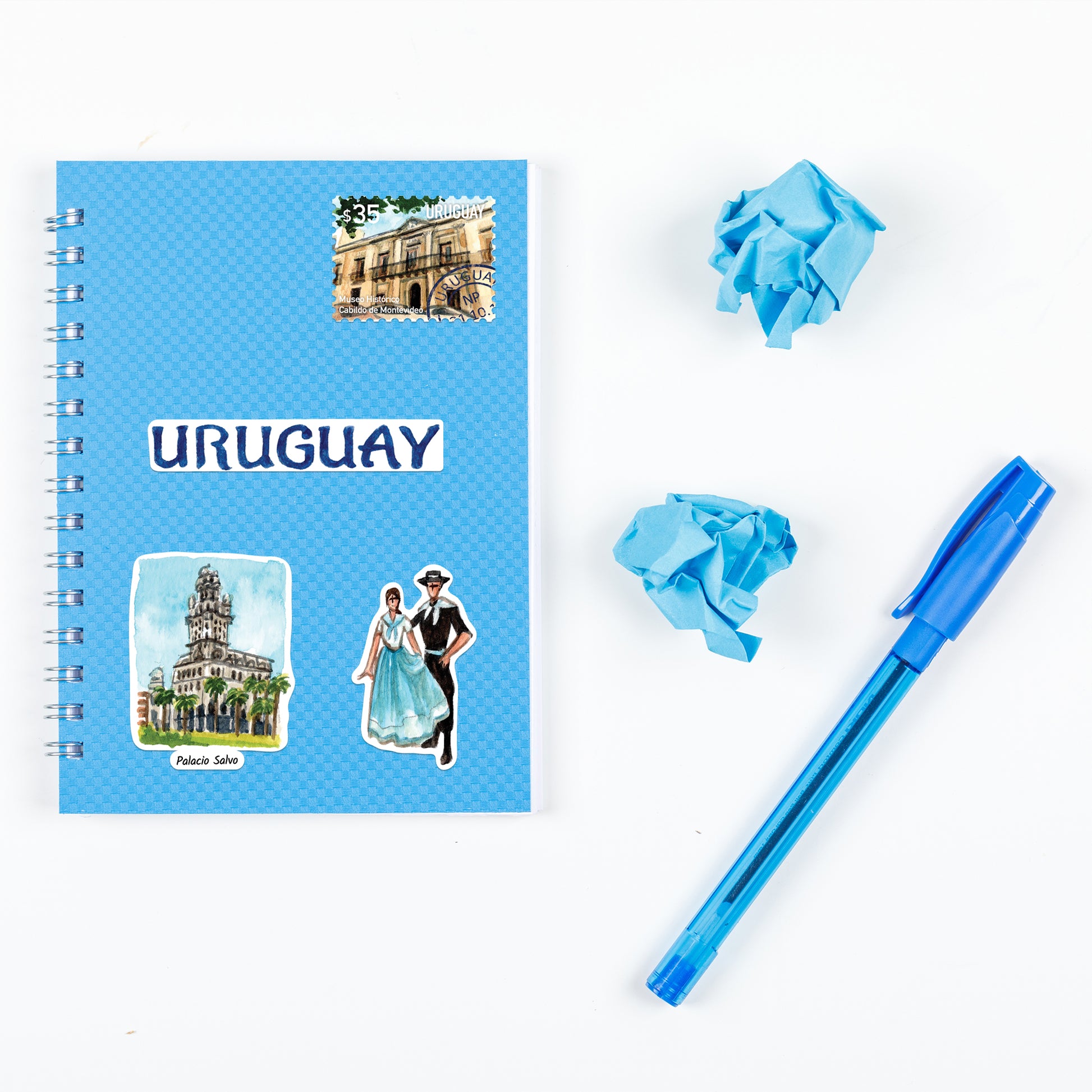 Unforgettable Uruguay Travel Stickers (28pcs)