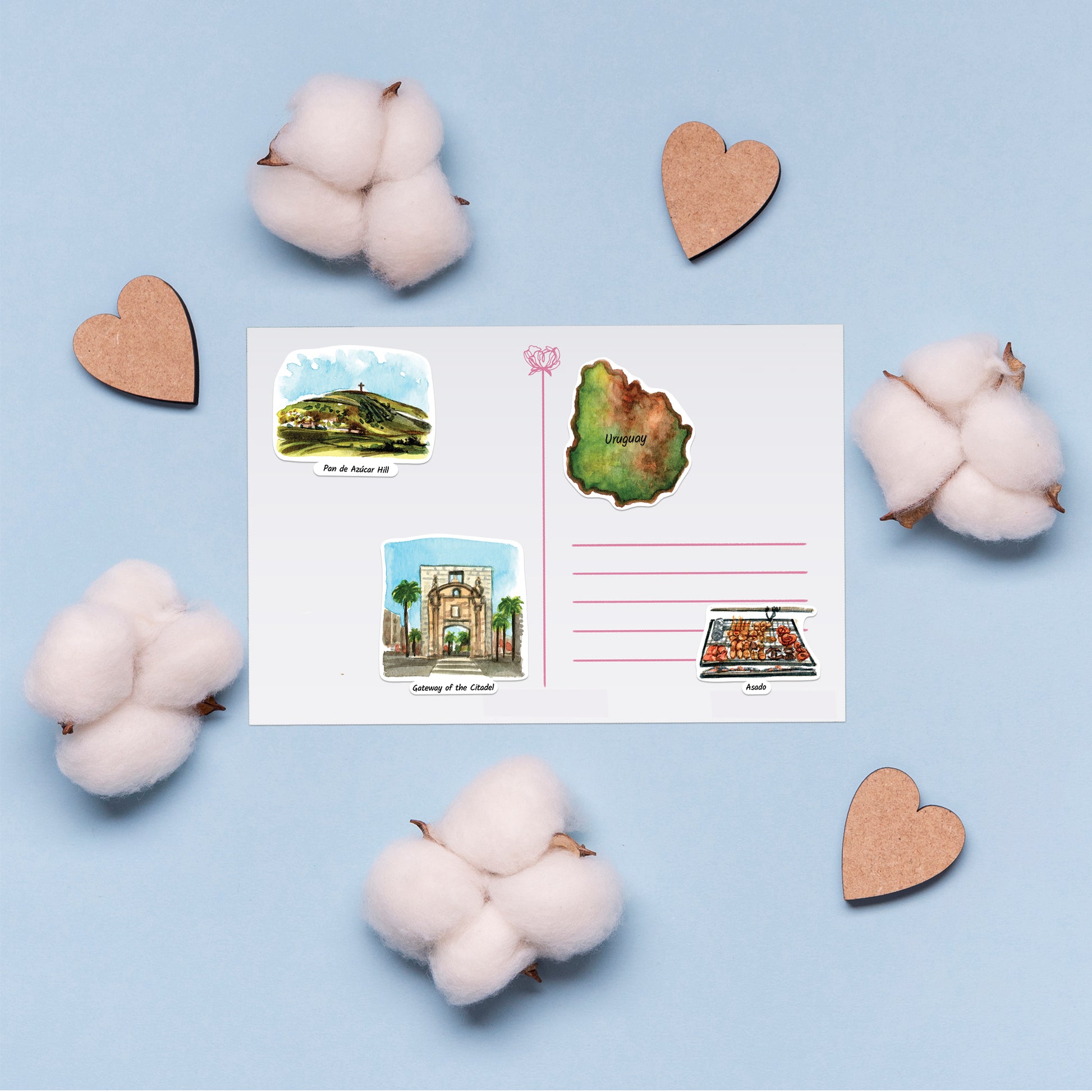 Unforgettable Uruguay Travel Stickers (28pcs)