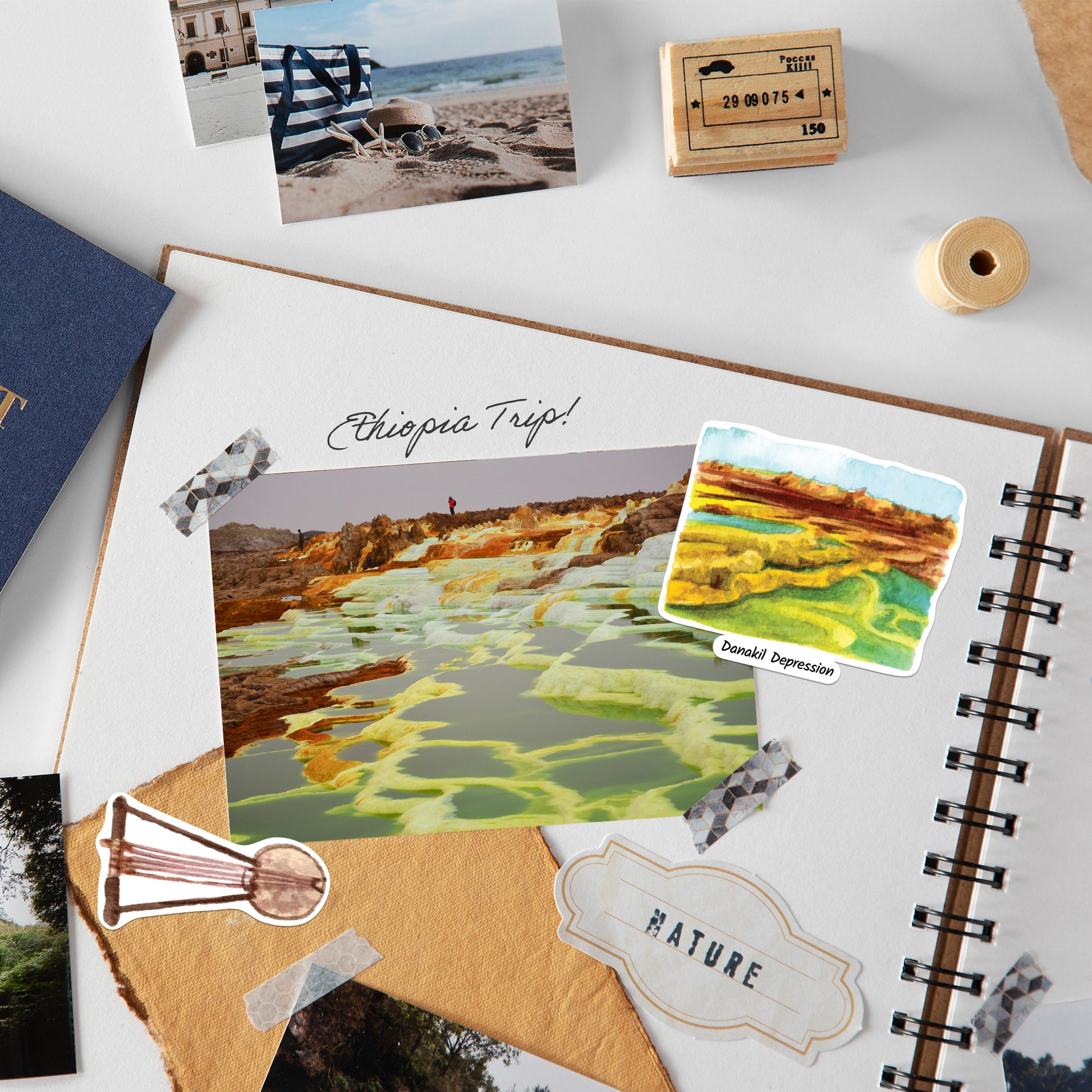 Enchanting Ethiopia Travel Stickers (28pcs)