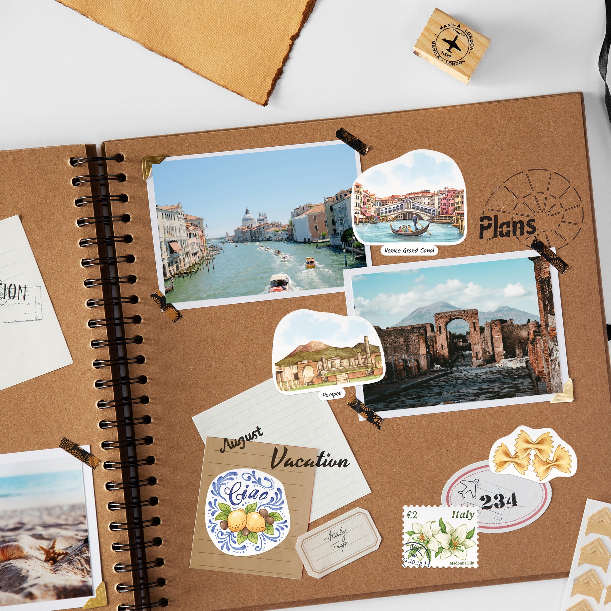 Indulgent Italy Travel Stickers (28pcs)