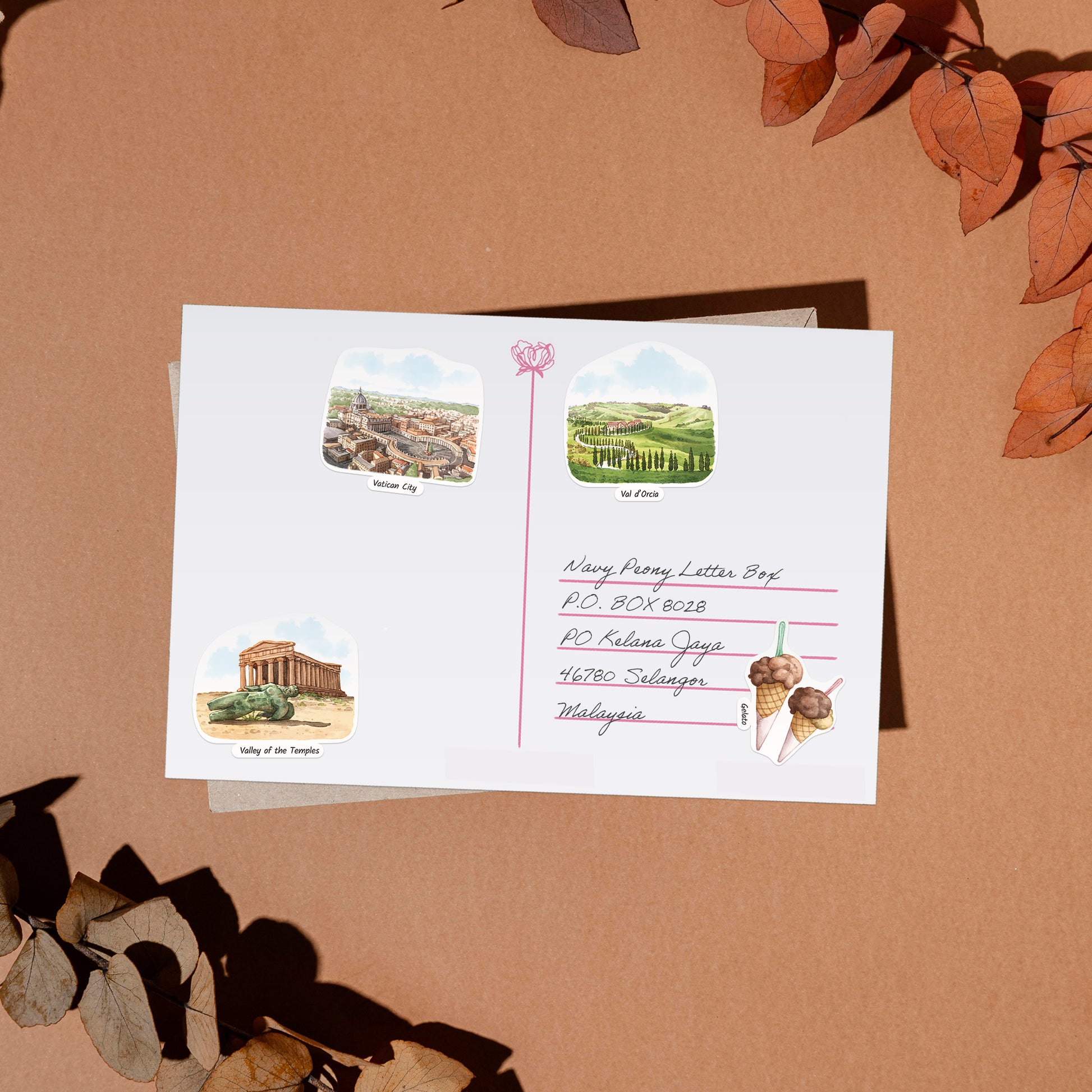 Indulgent Italy Travel Stickers (28pcs)