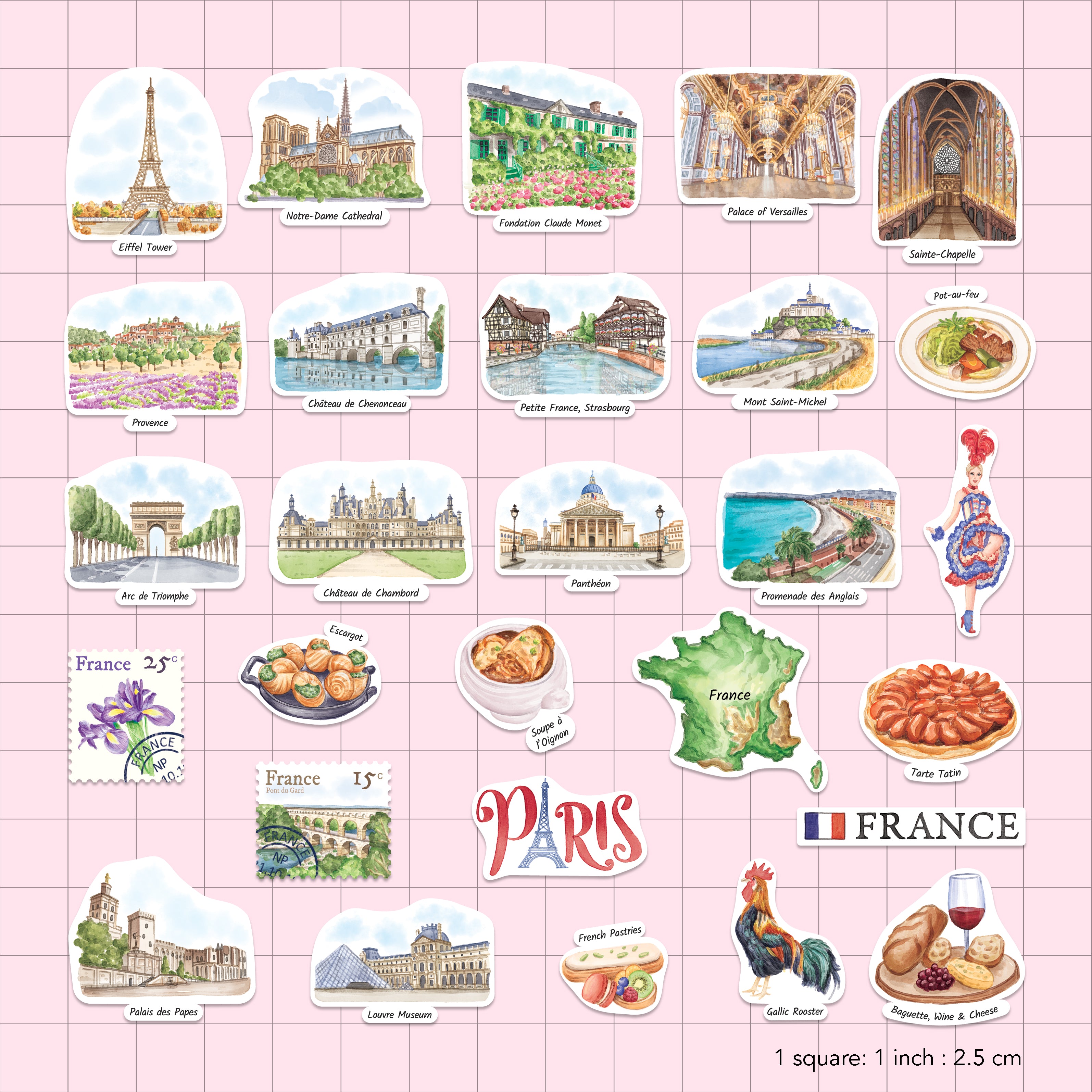 Fabled France Statement Stickers (28pcs)