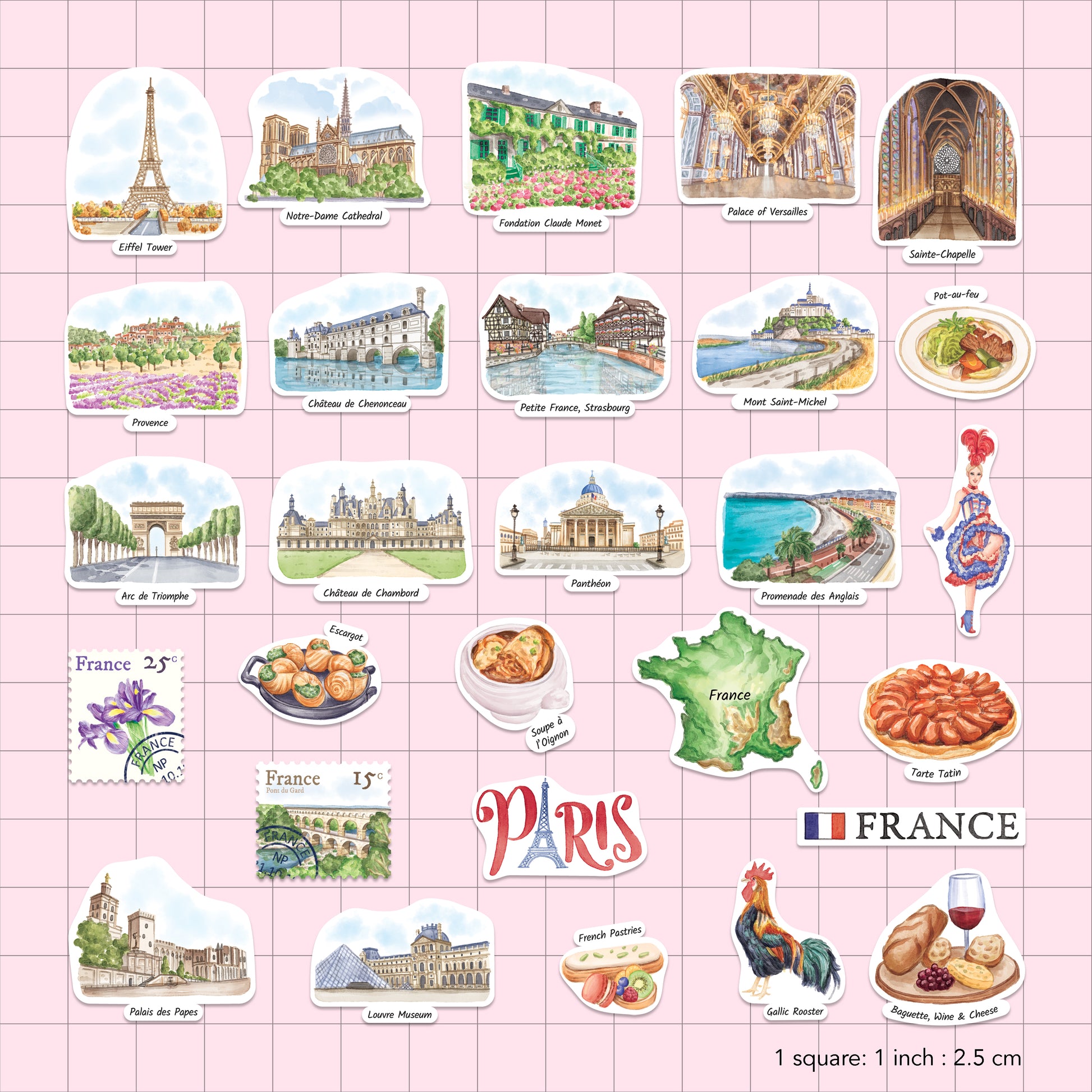 Fabled France Statement Stickers (28pcs)