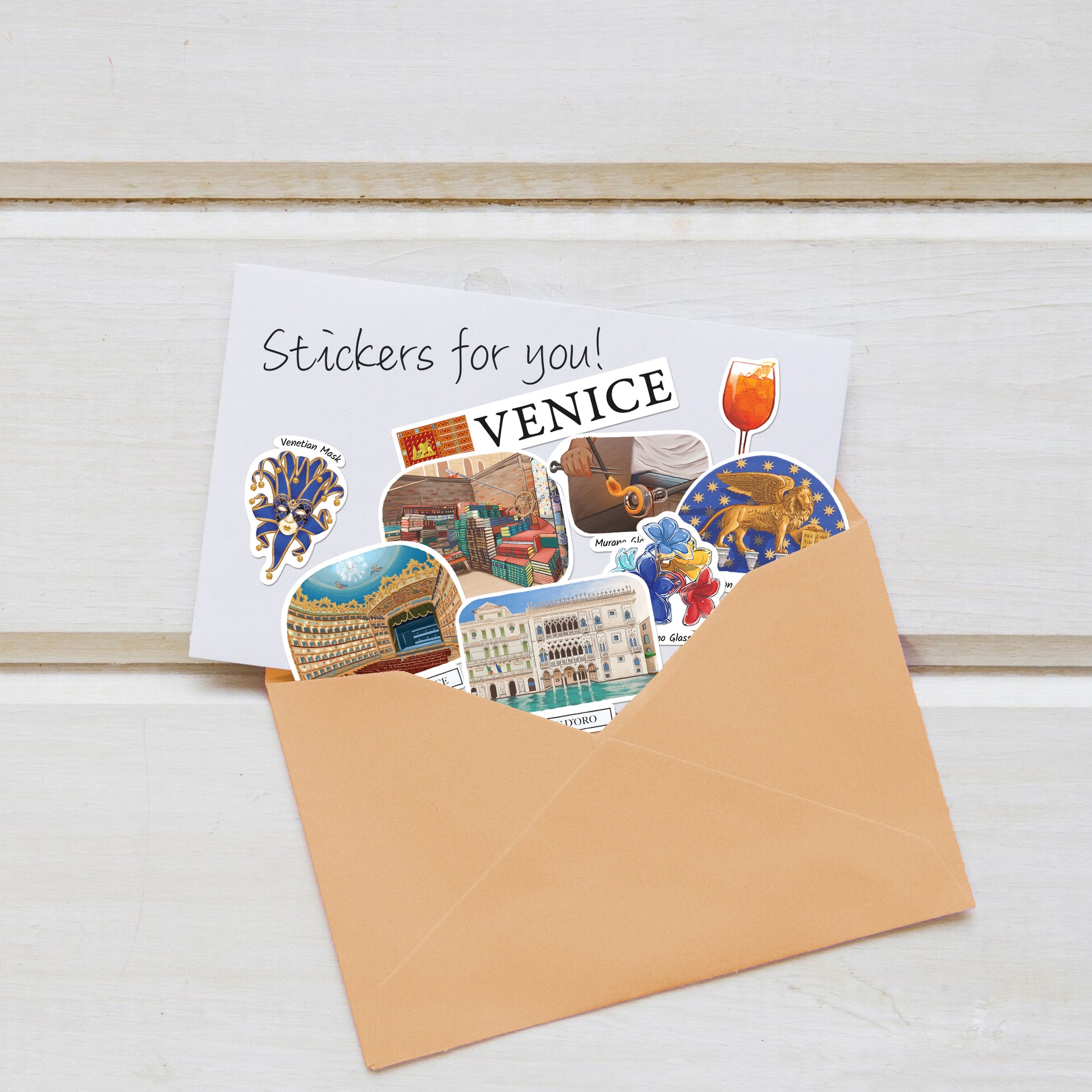 Velvety Venice Travel Stickers (28pcs)