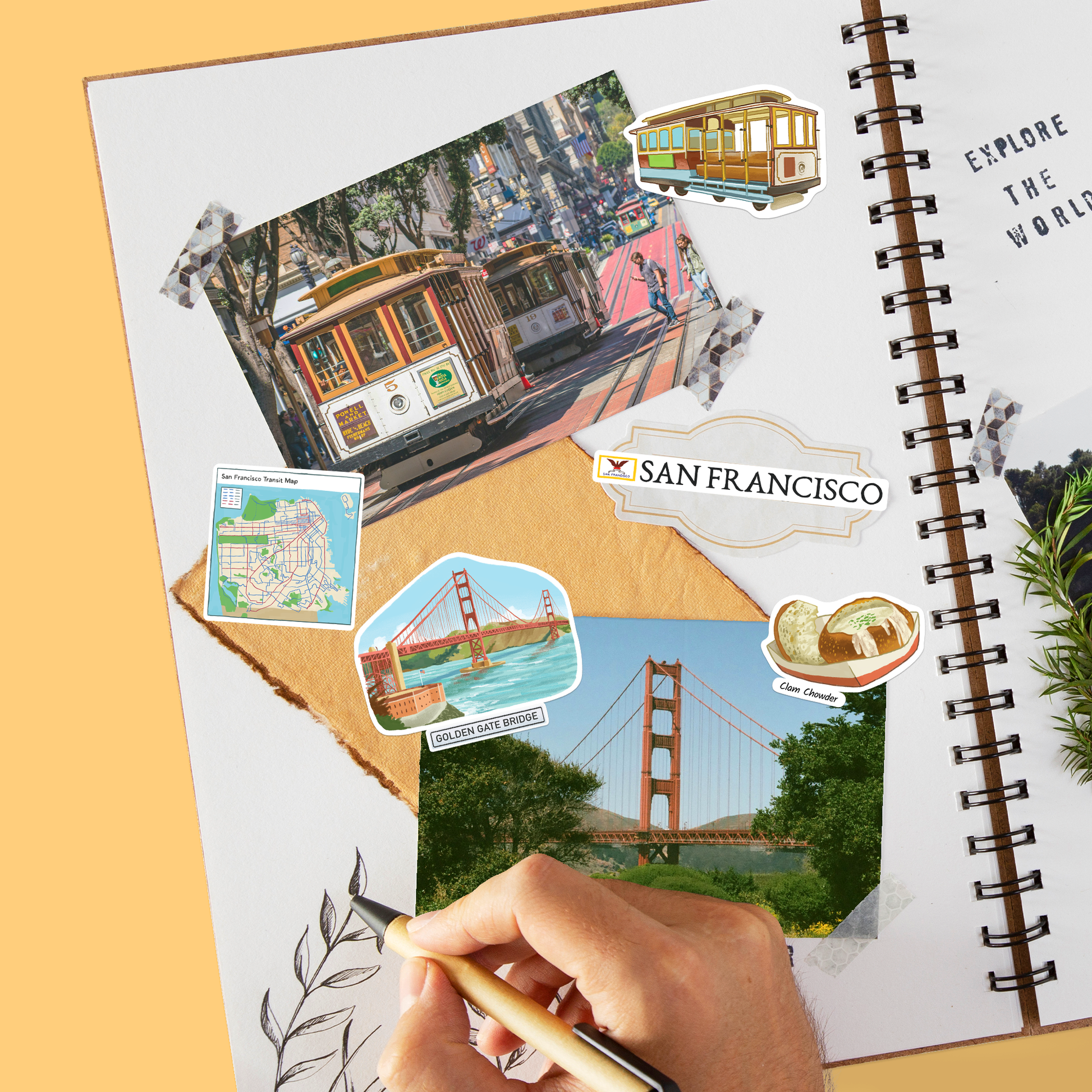 Serene San Francisco Travel Stickers (28pcs)