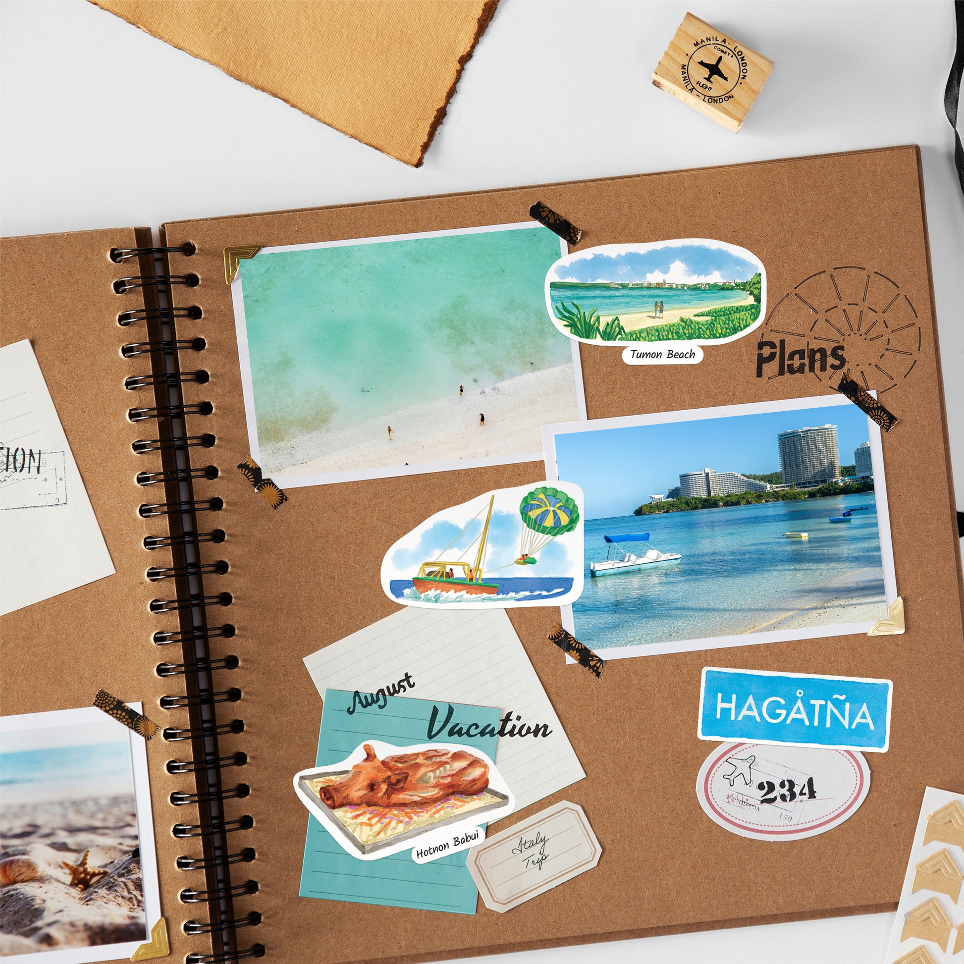 Gentle Guam Travel Stickers (28pcs)