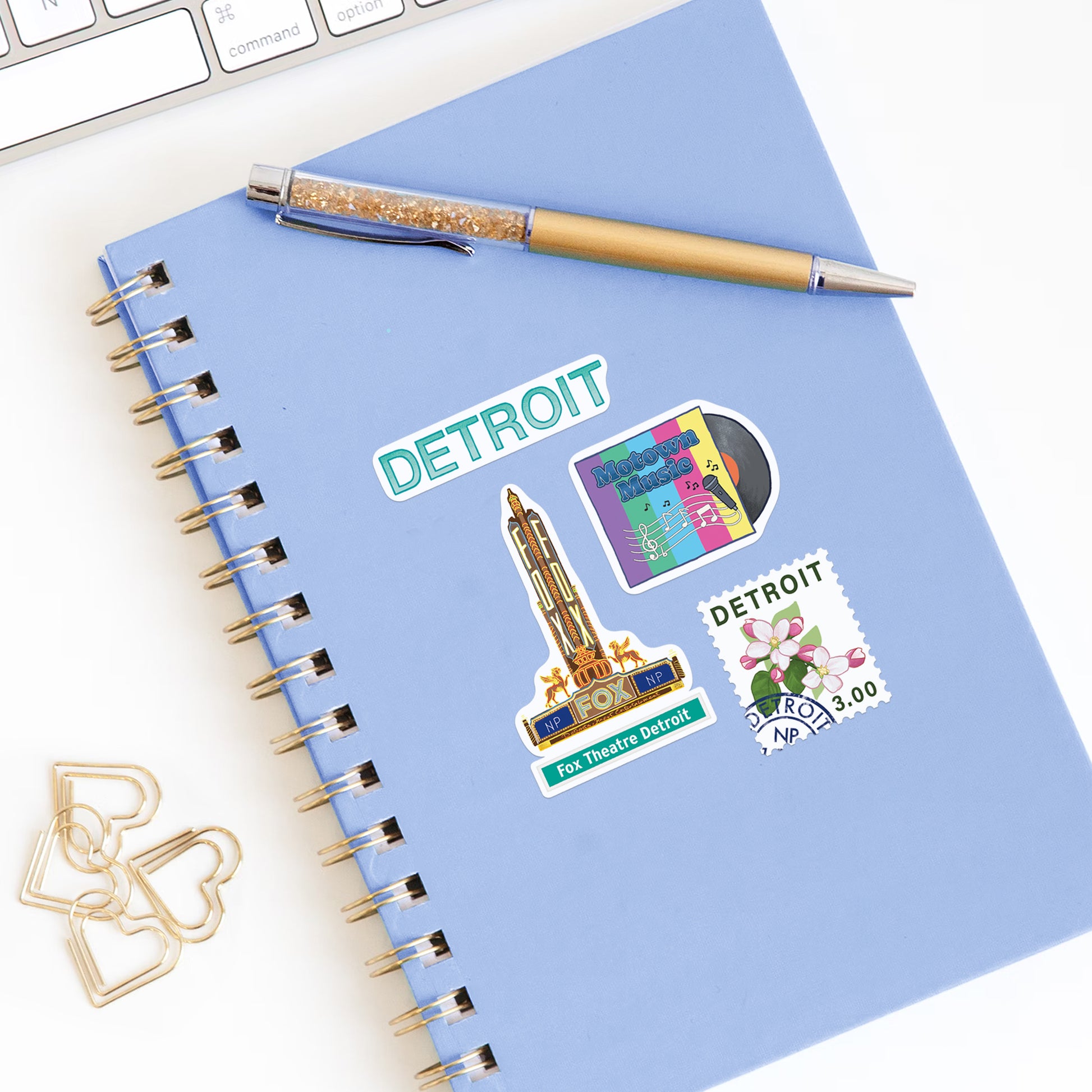 Driven Detroit City Travel Stickers (28pcs)