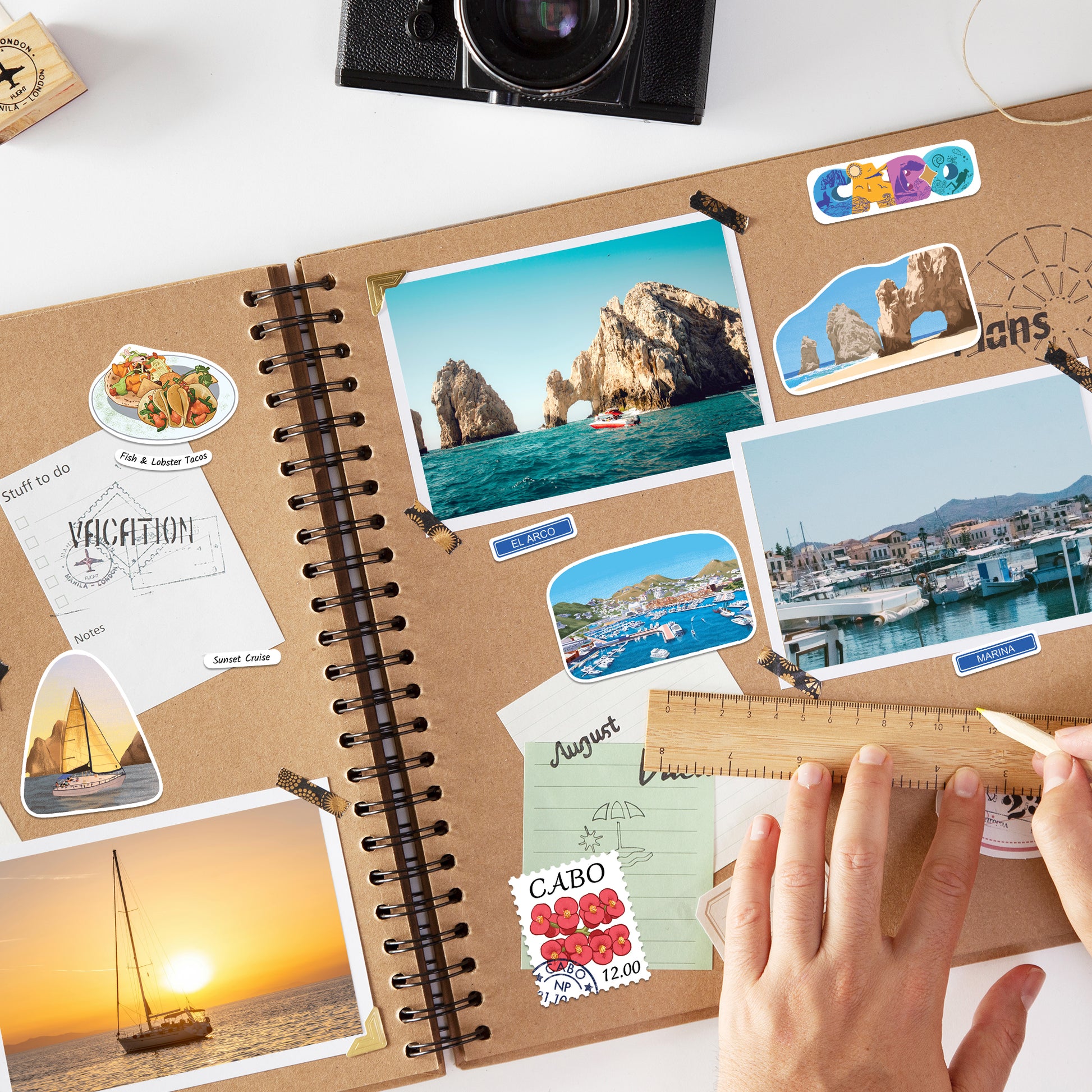 Cherished Cabo Travel Stickers (28pcs)