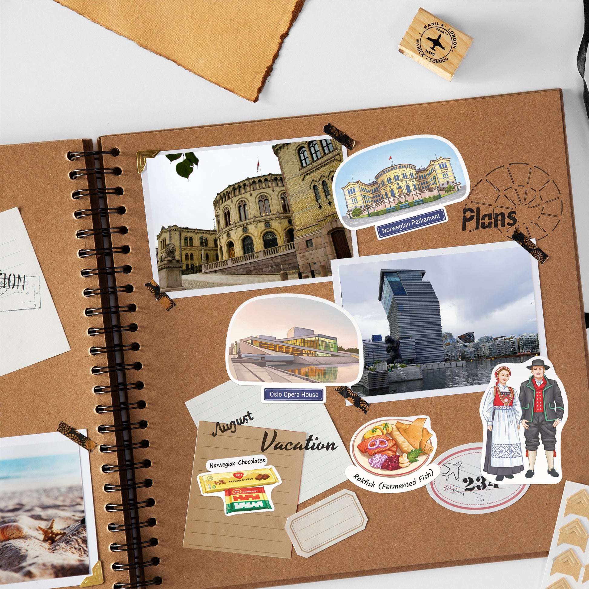 Opaline Oslo Travel Stickers (28pcs)