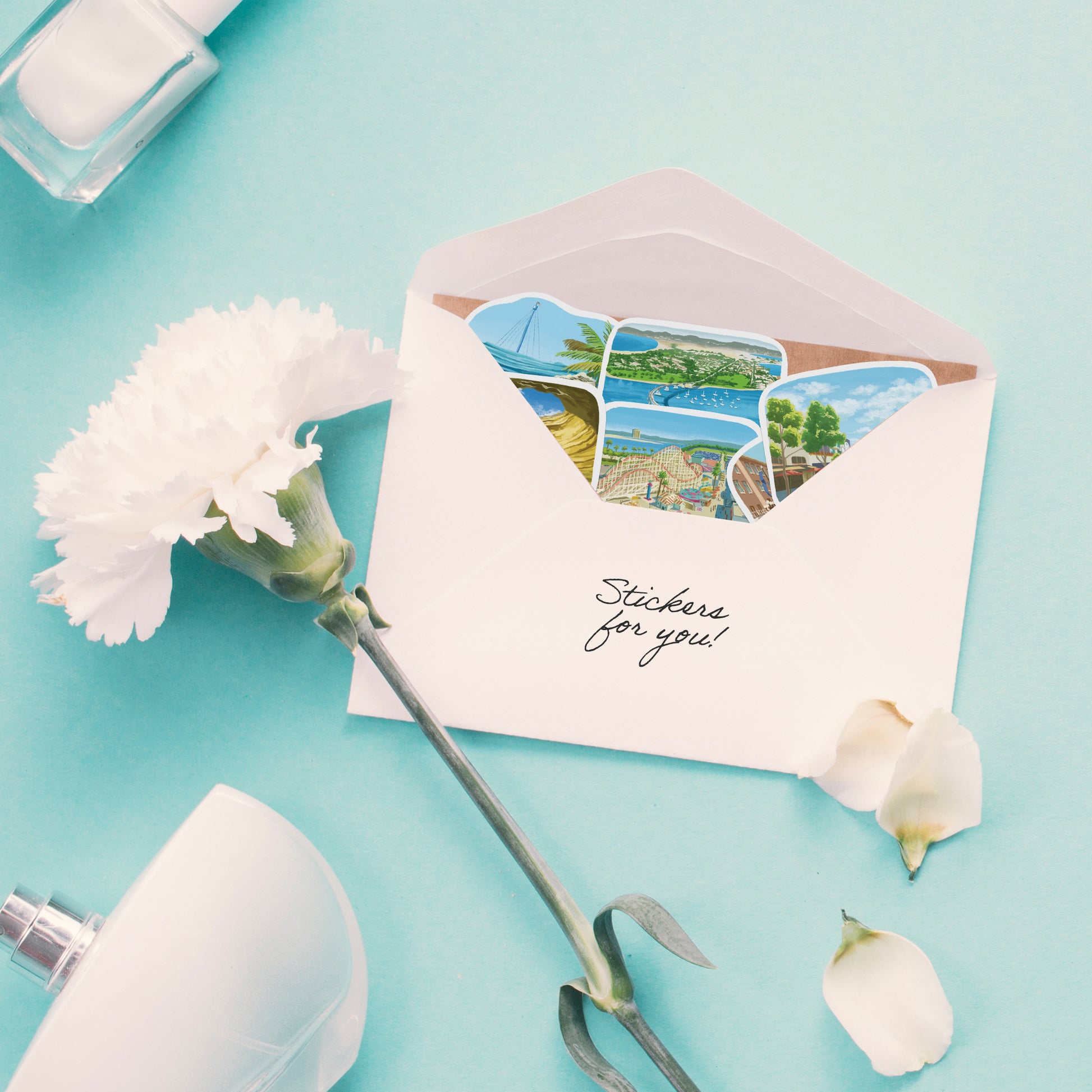 Sunny San Diego Travel Stickers (28pcs)