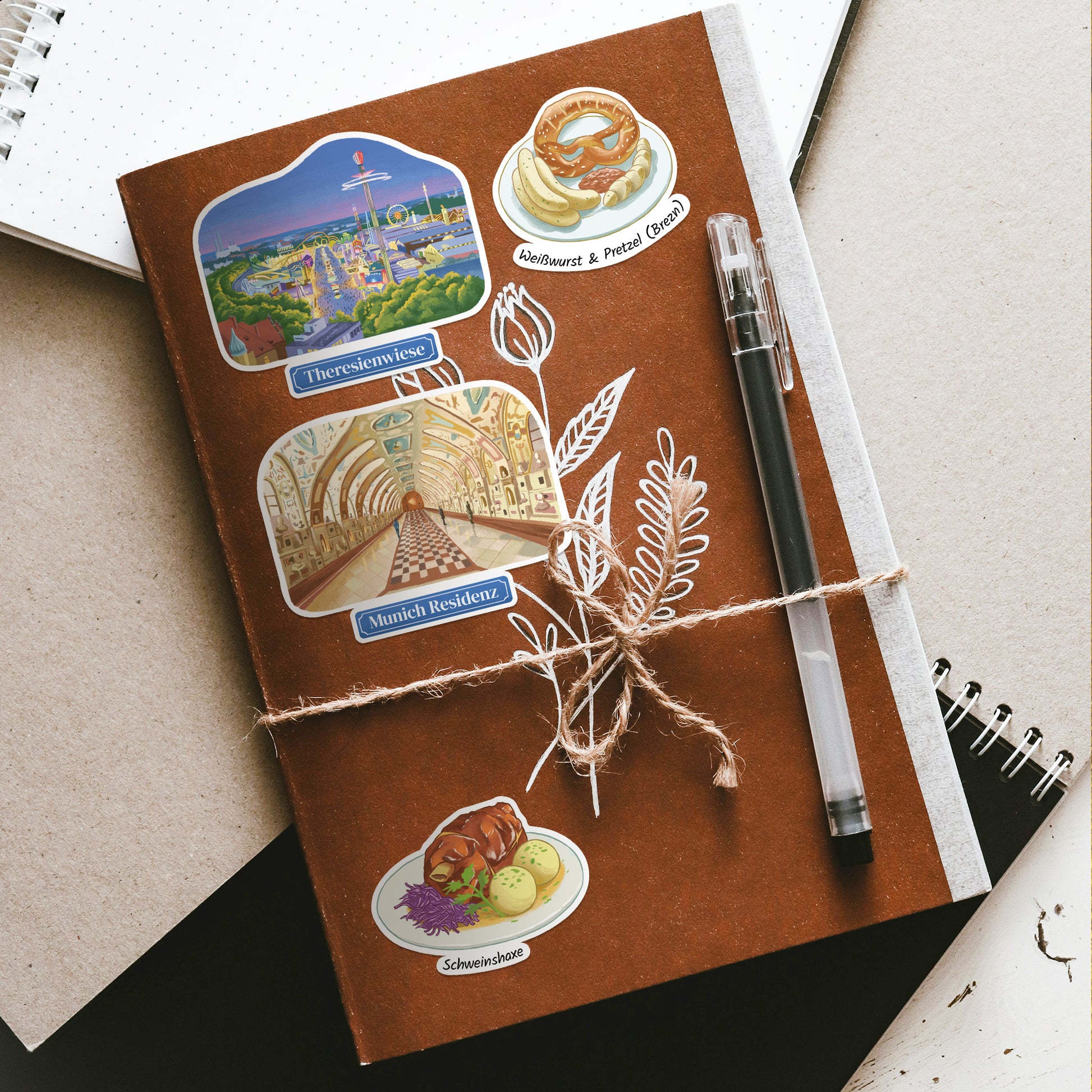Majestic Munich Travel Stickers (28pcs)
