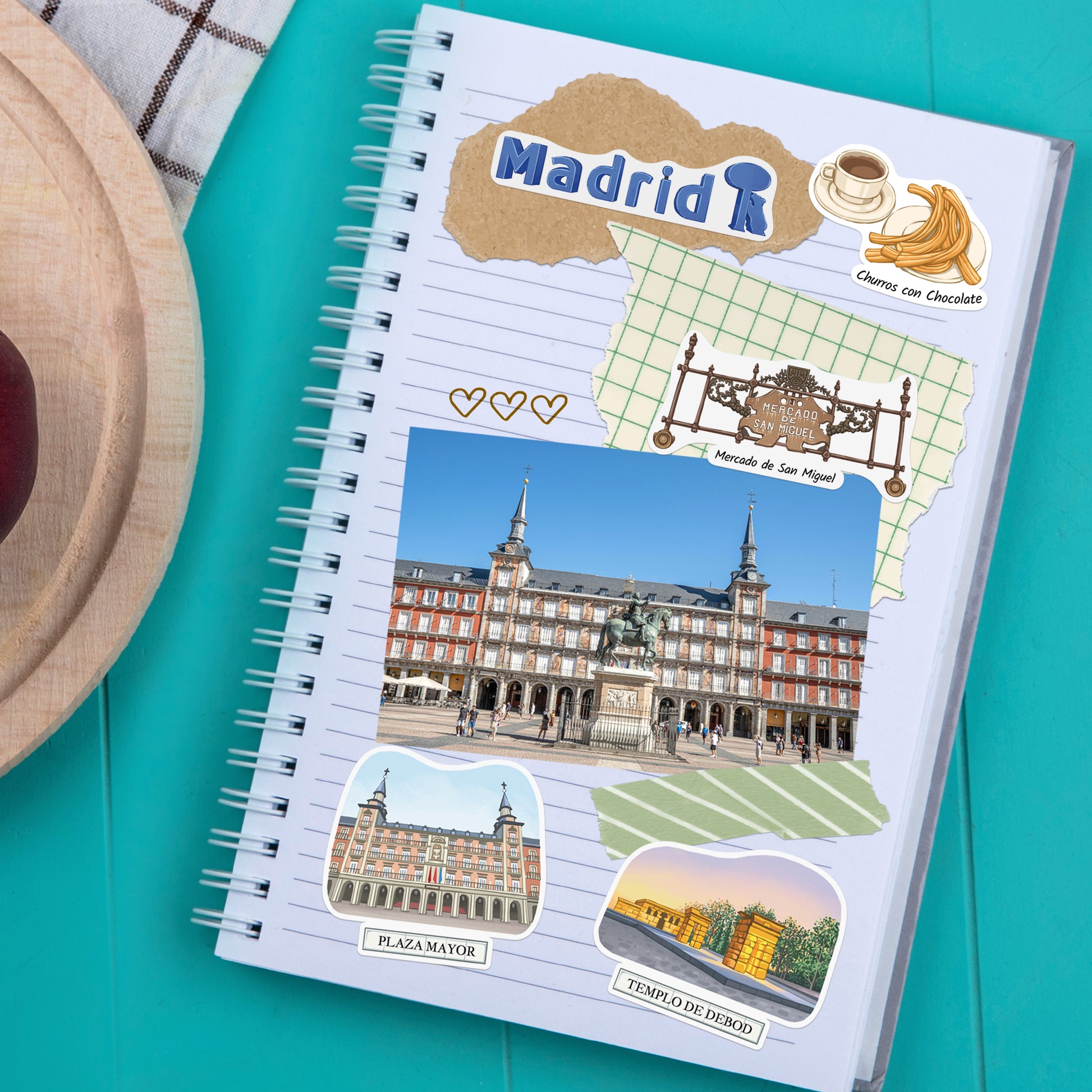 Sunlit Madrid Travel Stickers (28pcs)