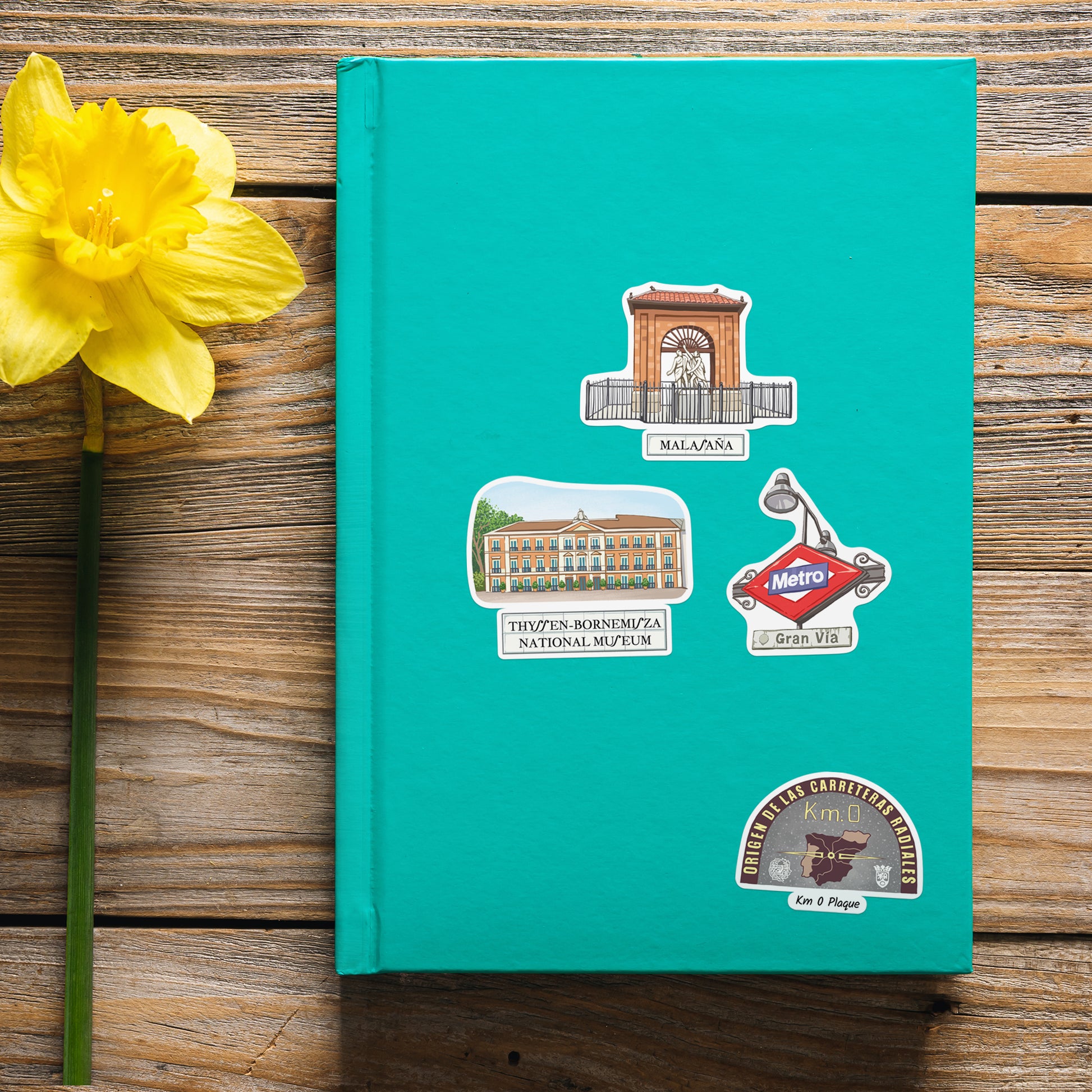 Sunlit Madrid Travel Stickers (28pcs)