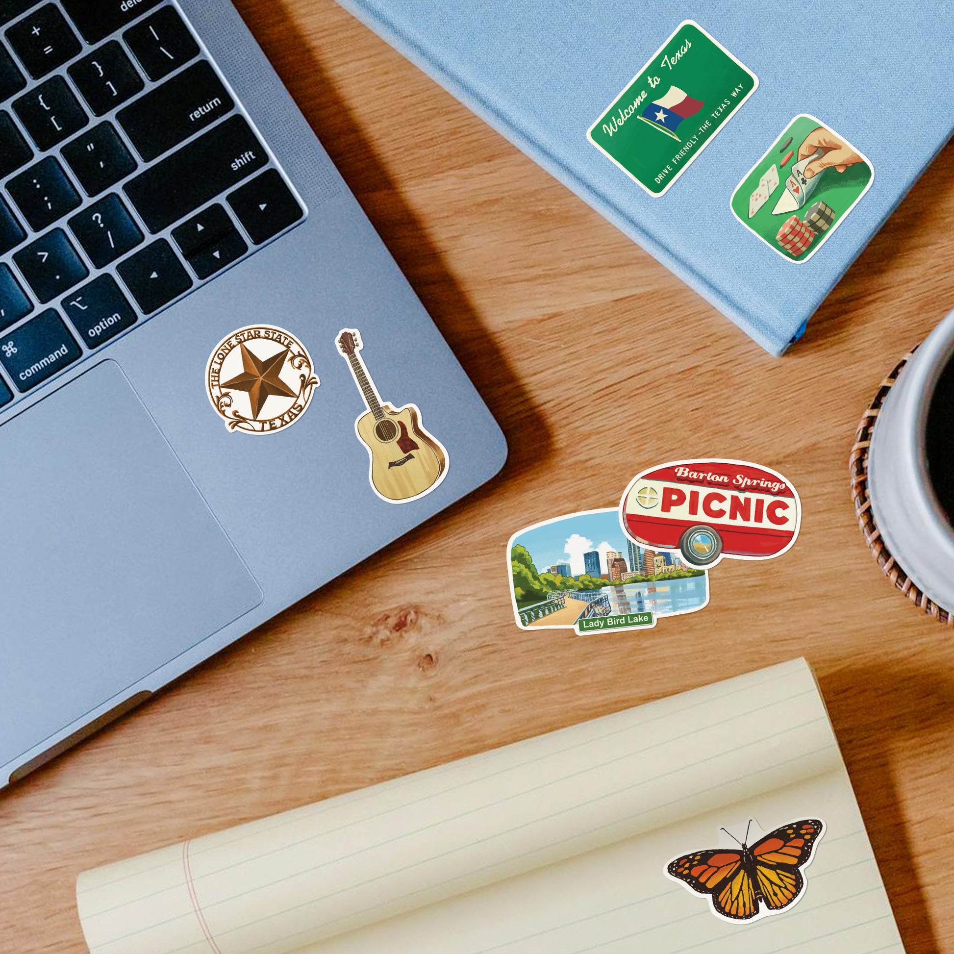Thrilling Texas State Travel Stickers (28 pcs)