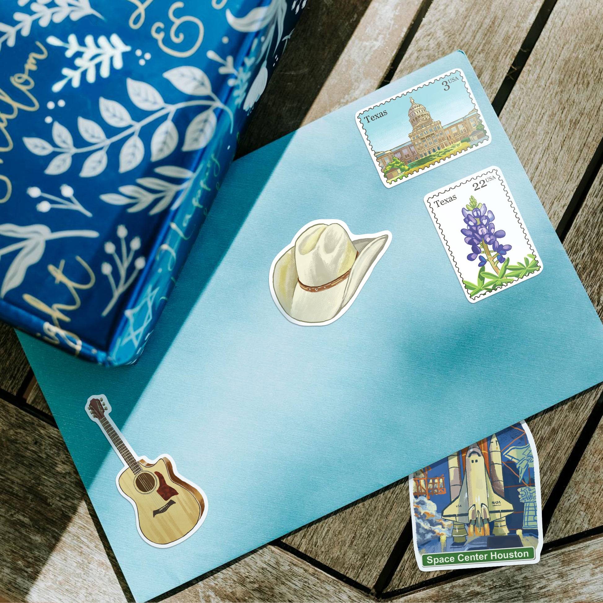 Thrilling Texas State Travel Stickers (28 pcs)