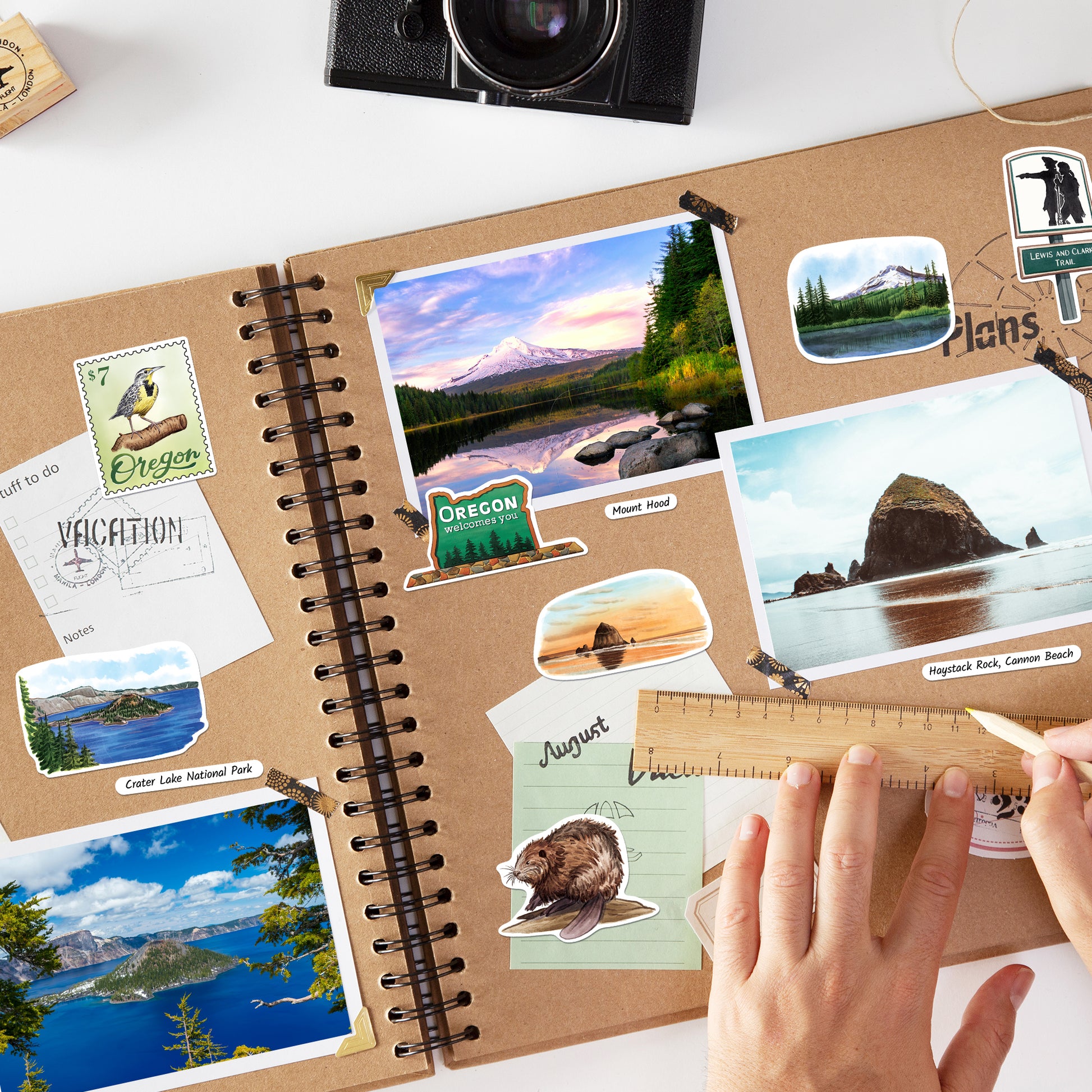 Breathtaking Oregon Travel Stickers (28pcs)