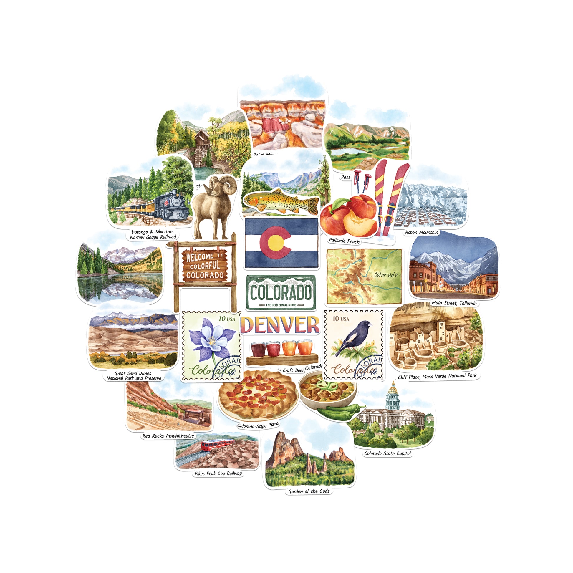Cozy Colorado Statement Stickers (28pcs)