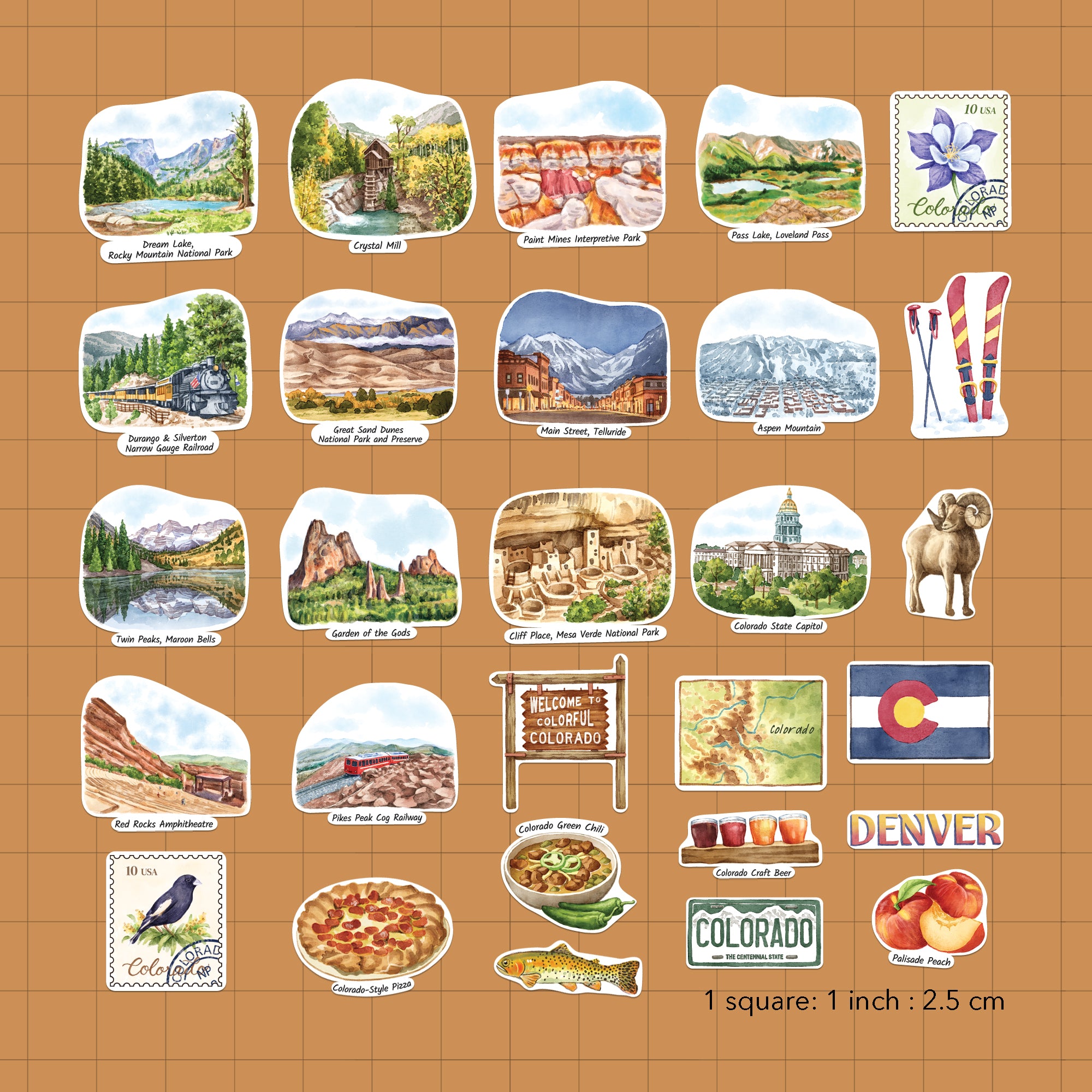 Cozy Colorado Statement Stickers (28pcs)