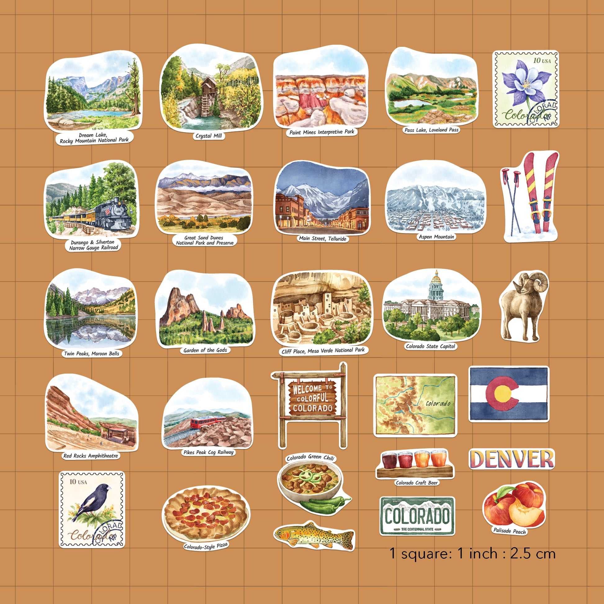 Cozy Colorado Statement Stickers (28pcs)