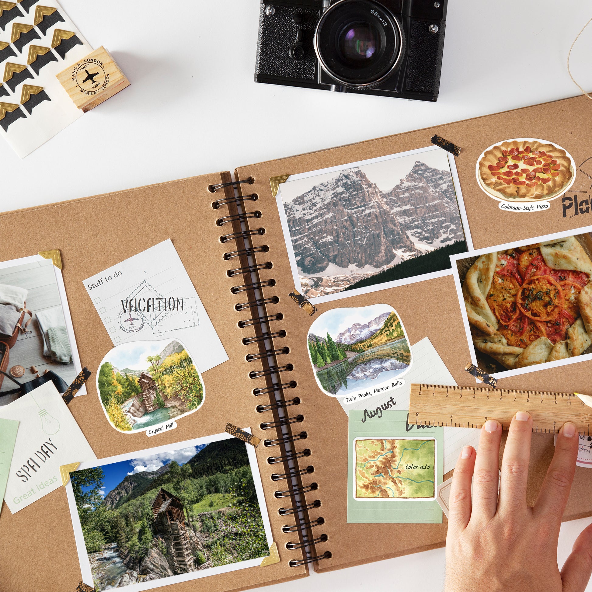 Cozy Colorado State Travel Stickers (28pcs)