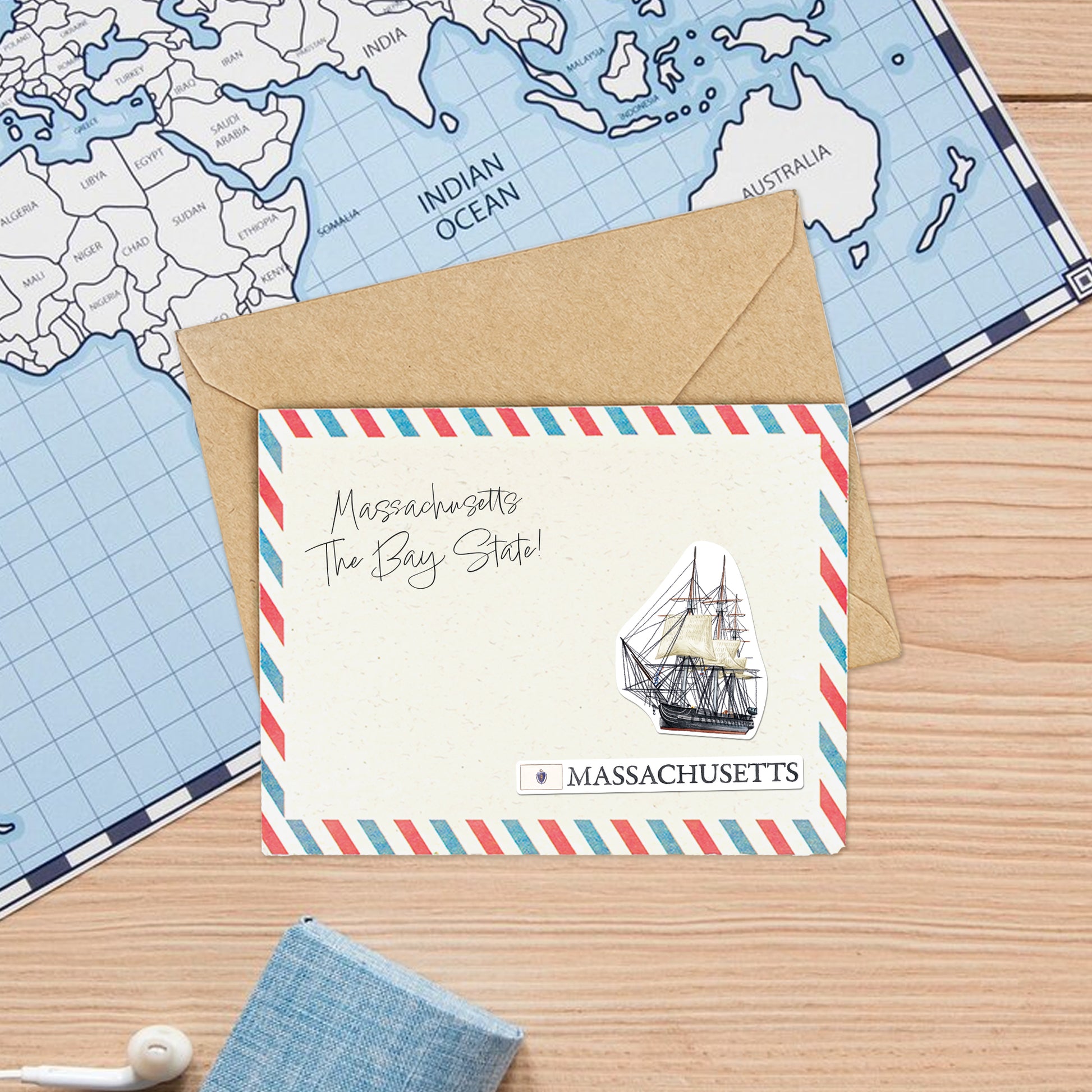 Memorable Massachusetts State Travel Stickers (28pcs)