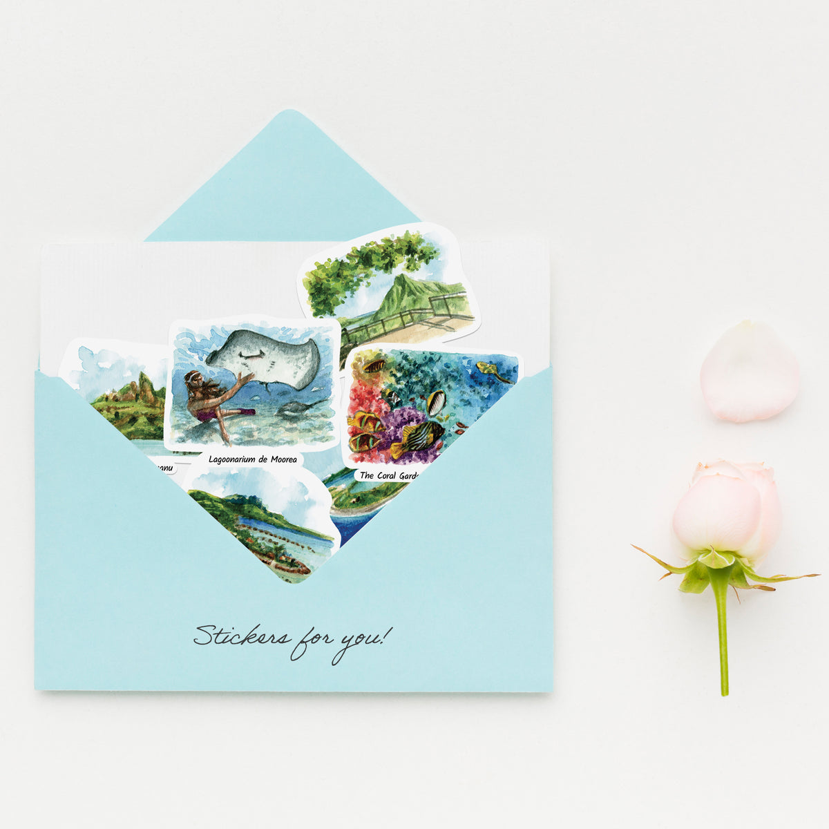 French Polynesia Travel Stickers (28pcs)