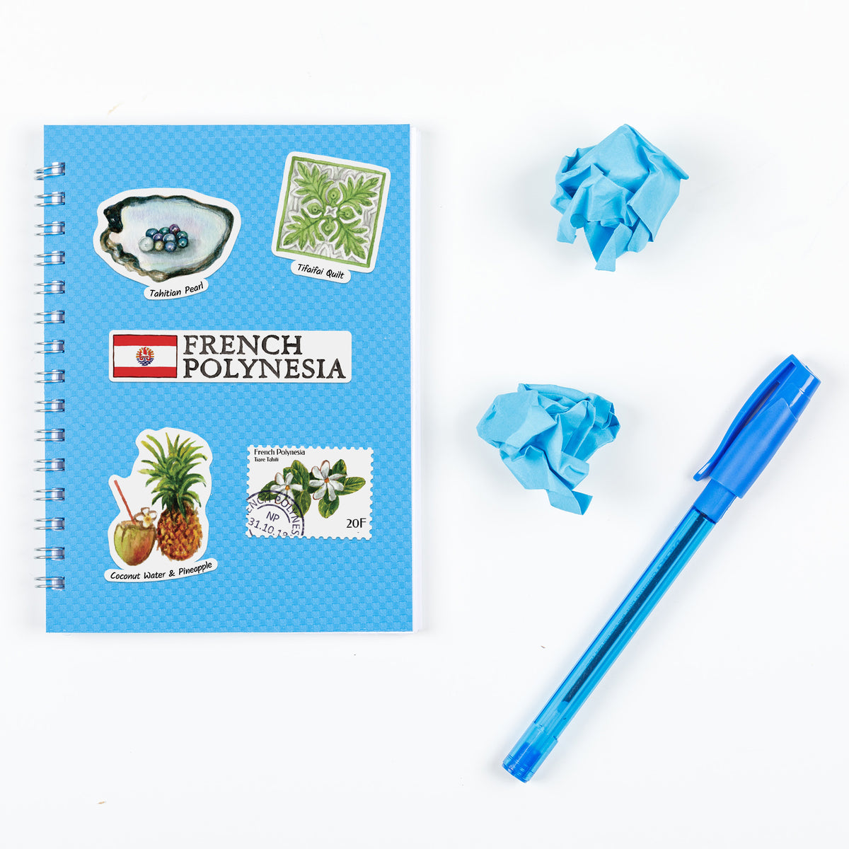French Polynesia Travel Stickers (28pcs)