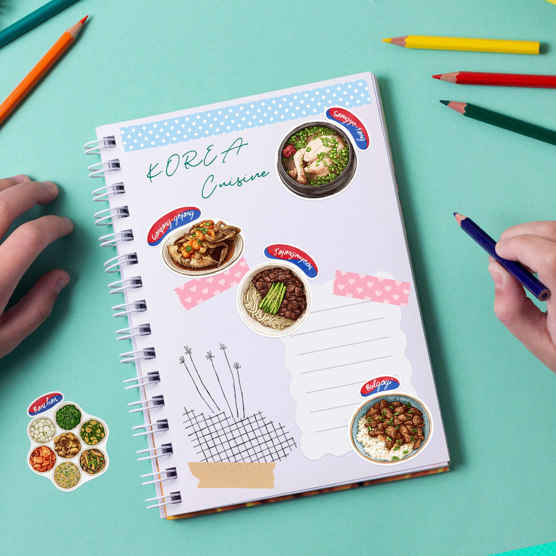 Authentic Korean Cuisine Stickers (28 pcs)