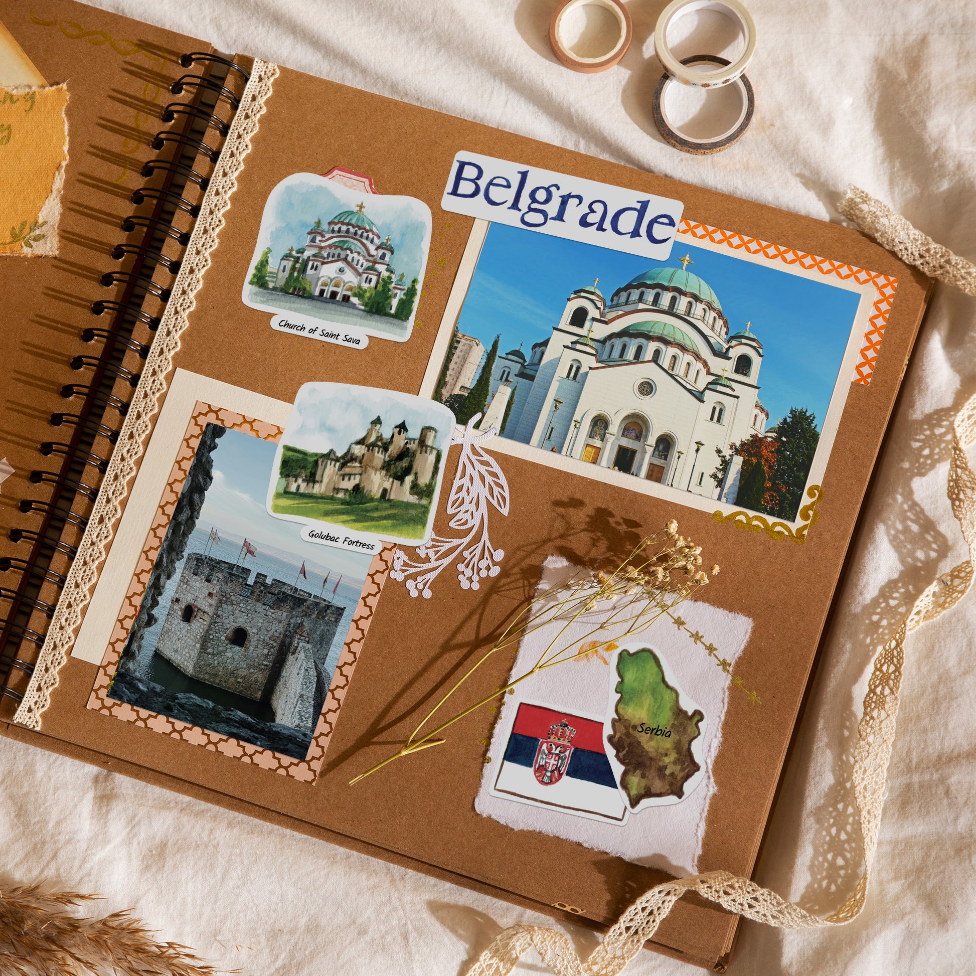 Soulful Serbia Travel Stickers (28pcs)