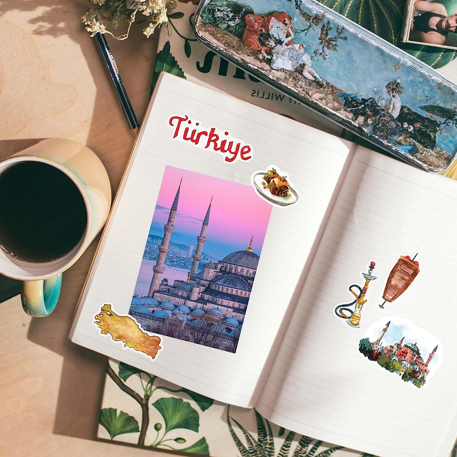 Tantalizing Turkiye Travel Stickers (31 Pieces)