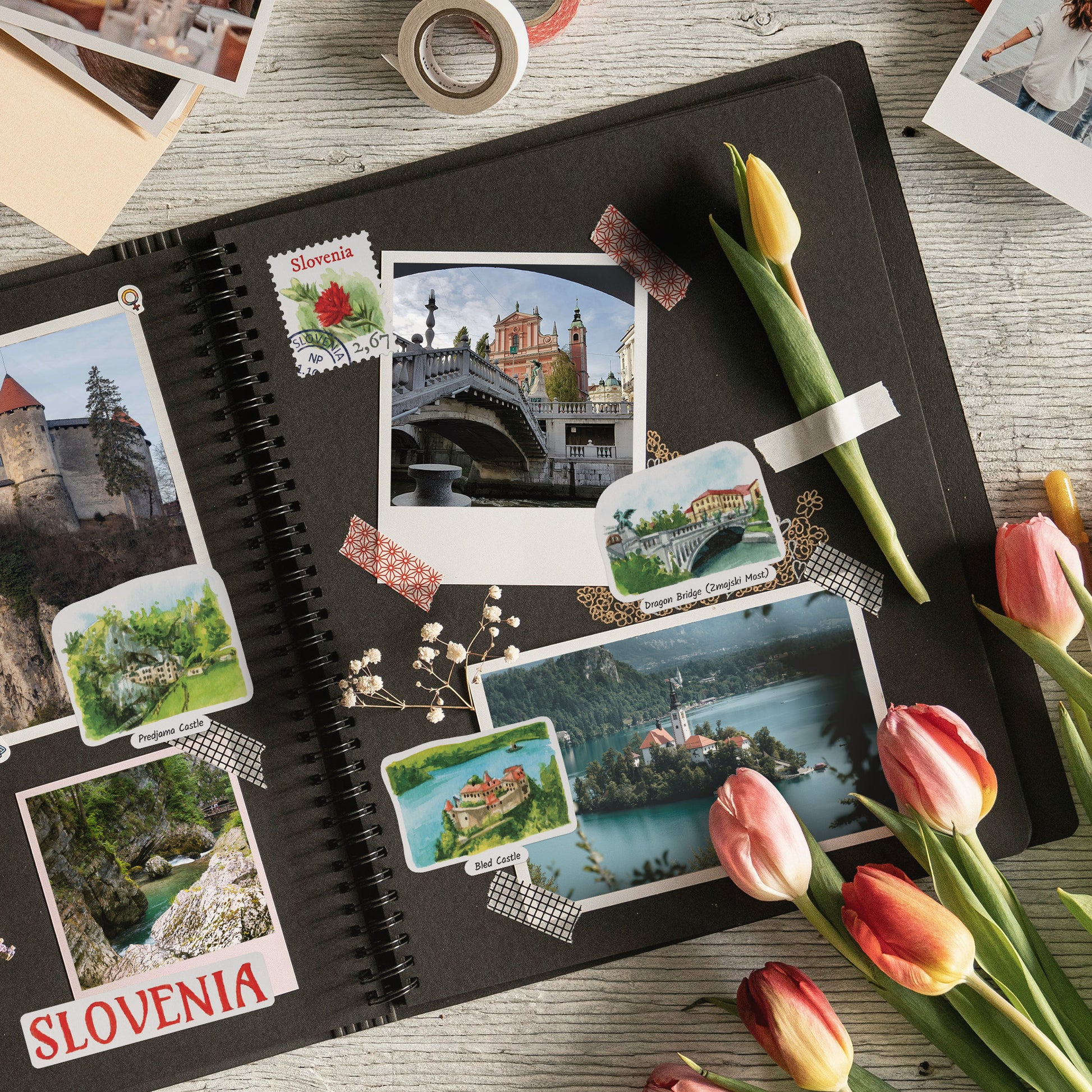 Scenic Slovenia Travel Stickers (28pcs)