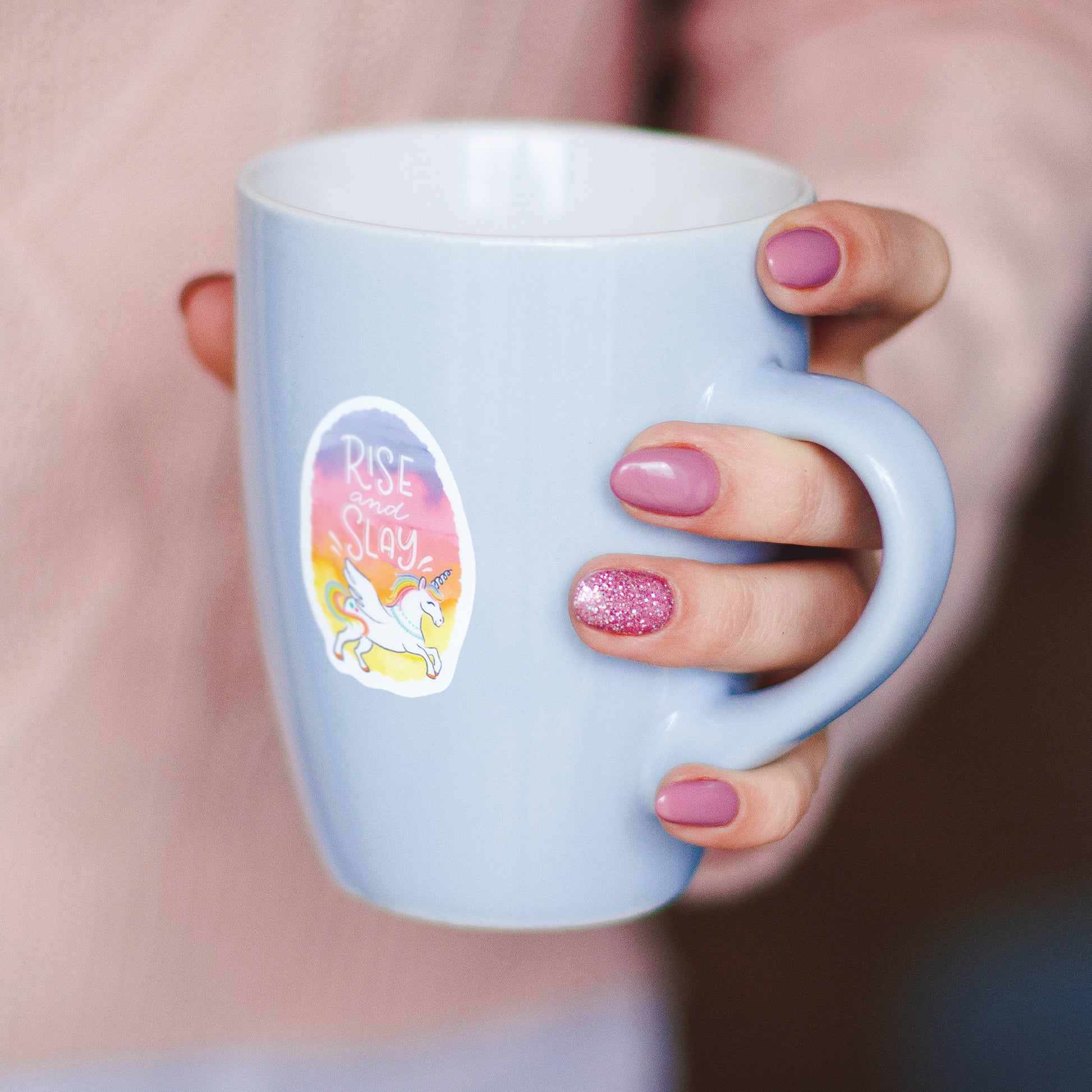 Whimsical Unicorn Self-Care Stickers Sheets (8 Sheets, 150+ Stickers) - A6 Size, Washi/Waterproof Paper Mix