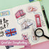 Navy Peony Eccentric England Travel Stickers (20 pcs) - Navy Peony