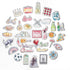 Navy Peony Sophisticated Spain Travel Stickers (36 pcs) - Navy Peony