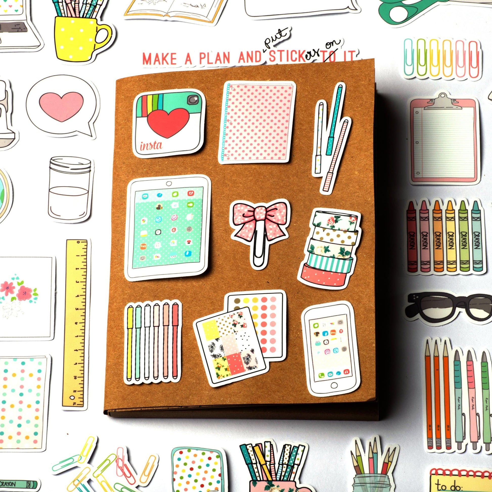 Navy Peony Stationery Lover Planner Addict Sticker Pack (70+ pieces) - Navy Peony