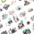 Navy Peony Vintage Polaroid Camera Stickers (35 pcs) - Navy Peony